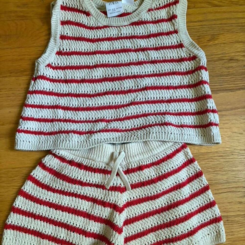 Zara Girls Crochet Set 4/5T